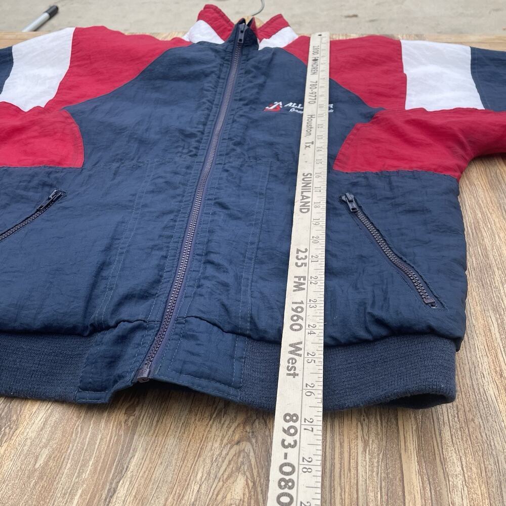 Vintage 90s fishing Jacket SM jacket‎ Swingster Reels rods USA print puffy ski - Picture 9 of 9
